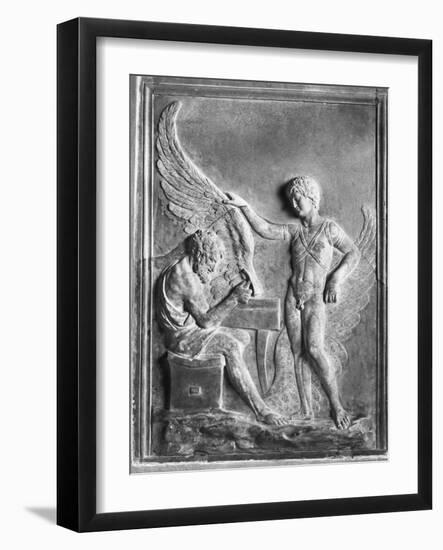 Roman Relief of Daedalus and Icarus-null-Framed Photographic Print