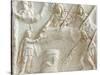 Roman Relief of Mithras, Selene, Cautes and Cautopates-null-Stretched Canvas