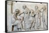 Roman Relief of Sacrifice Scene During a Census-null-Framed Stretched Canvas