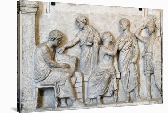 Roman Relief of Sacrifice Scene During a Census-null-Stretched Canvas