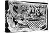 Roman Relief Sculpture with Soldiers on Boat-null-Stretched Canvas