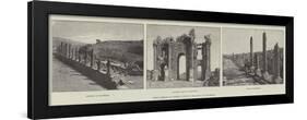 Roman Remains in Algeria, Ruins of the Town of Thaumegas-null-Framed Giclee Print