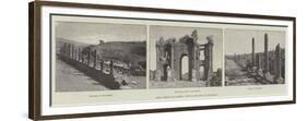 Roman Remains in Algeria, Ruins of the Town of Thaumegas-null-Framed Premium Giclee Print