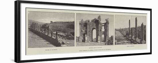 Roman Remains in Algeria, Ruins of the Town of Thaumegas-null-Framed Premium Giclee Print