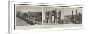 Roman Remains in Algeria, Ruins of the Town of Thaumegas-null-Framed Premium Giclee Print