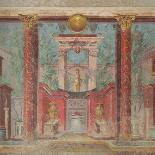 Wall painting fragment from the peristyle of a Villa at Boscoreale, c.50–40 B.C.-Roman Republican Period-Giclee Print