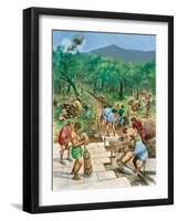 Roman Road Construction-Peter Jackson-Framed Giclee Print