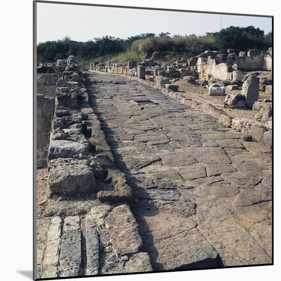 Roman Road in the Archaeological Sites at Porto Torres, Sardinia, Italy-null-Mounted Giclee Print