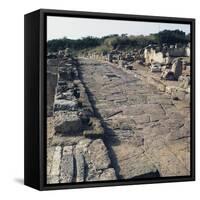 Roman Road in the Archaeological Sites at Porto Torres, Sardinia, Italy-null-Framed Stretched Canvas