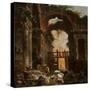 Roman Ruins, 1759 (Oil on Canvas)-Hubert Robert-Stretched Canvas