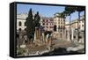 Roman Ruins in the Sacred Area (Area Sacra) of Largo Argentina, Rome, Lazio, Italy-Stuart Black-Framed Stretched Canvas