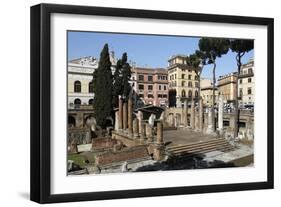 Roman Ruins in the Sacred Area (Area Sacra) of Largo Argentina, Rome, Lazio, Italy-Stuart Black-Framed Photographic Print