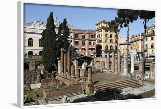 Roman Ruins in the Sacred Area (Area Sacra) of Largo Argentina, Rome, Lazio, Italy-Stuart Black-Framed Photographic Print