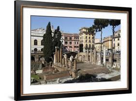 Roman Ruins in the Sacred Area (Area Sacra) of Largo Argentina, Rome, Lazio, Italy-Stuart Black-Framed Photographic Print