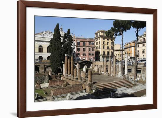 Roman Ruins in the Sacred Area (Area Sacra) of Largo Argentina, Rome, Lazio, Italy-Stuart Black-Framed Photographic Print