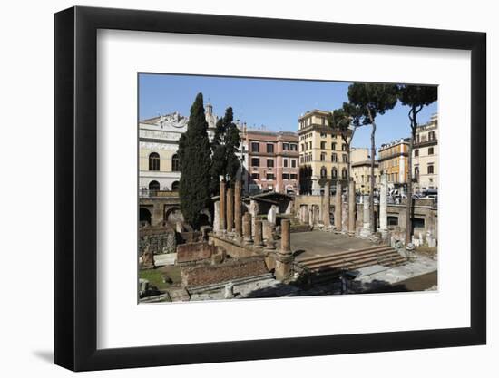 Roman Ruins in the Sacred Area (Area Sacra) of Largo Argentina, Rome, Lazio, Italy-Stuart Black-Framed Photographic Print