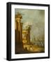 Roman Ruins Near the Lagoon, c.1765-1775-Francesco Guardi-Framed Giclee Print