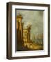 Roman Ruins Near the Lagoon, c.1765-1775-Francesco Guardi-Framed Giclee Print