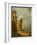 Roman Ruins Near the Lagoon, c.1765-1775-Francesco Guardi-Framed Giclee Print