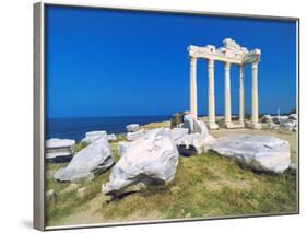 Roman Ruins of the Temple of Apollo, Side, Anatalya Province, Anatolia, Turkey Minor, Eurasia-Sakis Papadopoulos-Framed Photographic Print