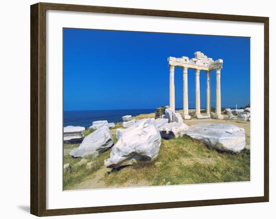 Roman Ruins of the Temple of Apollo, Side, Anatalya Province, Anatolia, Turkey Minor, Eurasia-Sakis Papadopoulos-Framed Photographic Print