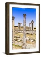 Roman ruins, Temple of Juno Caelestis, Dougga Archaeological Site, Tunisia-Nico Tondini-Framed Photographic Print