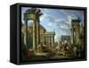 Roman Ruins with a Prophet, 1751-Giovanni Paolo Pannini-Framed Stretched Canvas