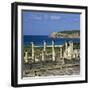 Roman Ruins with Statue of Emperor Trajan, Baelo Claudia, Near Tarifa, Andalucia, Spain, Europe-Stuart Black-Framed Photographic Print