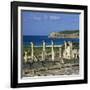 Roman Ruins with Statue of Emperor Trajan, Baelo Claudia, Near Tarifa, Andalucia, Spain, Europe-Stuart Black-Framed Photographic Print