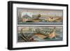 Roman Sailboats and Rowing Boats, After Frescoes in the Temple of Isis in Pompeii-Giacinto Gigante-Framed Giclee Print