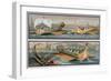 Roman Sailboats and Rowing Boats, After Frescoes in the Temple of Isis in Pompeii-Giacinto Gigante-Framed Giclee Print