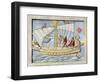 Roman Sailors Hoisting Sail, From Art on a Tomb at Pompeii-null-Framed Giclee Print