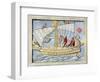 Roman Sailors Hoisting Sail, From Art on a Tomb at Pompeii-null-Framed Giclee Print