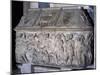 Roman Sarcophagus Decorated with Meleager Hunting Scenes and Medici Coat of Arms-null-Mounted Giclee Print