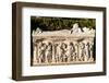 Roman sarcophagus, Ostia Antica archaeological site, Ostia, Rome province, Latium (Lazio), Italy-Nico Tondini-Framed Photographic Print