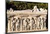 Roman sarcophagus, Ostia Antica archaeological site, Ostia, Rome province, Latium (Lazio), Italy-Nico Tondini-Mounted Photographic Print
