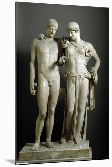 Roman Sculpture of Electra and Orestes-null-Mounted Photographic Print