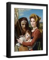 Roman Shepherd Family in the Campagna, 1823 (Oil on Canvas)-Francois Joseph Navez-Framed Giclee Print