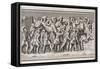 Roman Soldiers Attack a German Town, Casualties on Both Sides-null-Framed Stretched Canvas