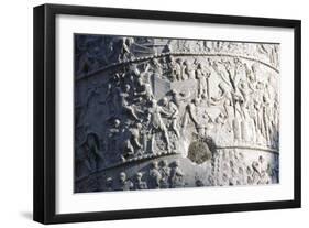 Roman soldiers building a fort in the Dacian campaign, Trajan's Column, Rome, c2nd century-Unknown-Framed Giclee Print