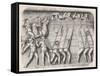 Roman Soldiers Protected by Their Shields Attack a German Fort-null-Framed Stretched Canvas