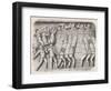 Roman Soldiers Protected by Their Shields Attack a German Fort-null-Framed Art Print