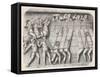 Roman Soldiers Protected by Their Shields Attack a German Fort-null-Framed Stretched Canvas