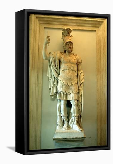 Roman Statue, Temple of Mars Ultor, Rome-A Lorenzini-Framed Stretched Canvas