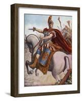 Roman-Syrian War or War of Antiochos or Syrian War, Portrait of Lucius Cornelius Scipio Asiaticus D-Tancredi Scarpelli-Framed Giclee Print