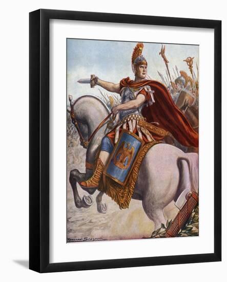 Roman-Syrian War or War of Antiochos or Syrian War, Portrait of Lucius Cornelius Scipio Asiaticus D-Tancredi Scarpelli-Framed Giclee Print