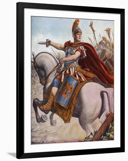 Roman-Syrian War or War of Antiochos or Syrian War, Portrait of Lucius Cornelius Scipio Asiaticus D-Tancredi Scarpelli-Framed Giclee Print