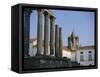Roman Temple and Cathedral, Evora, Alentejo, Portugal, Europe-Firecrest Pictures-Framed Stretched Canvas