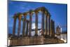Roman Temple in foreground, Evora Cathdral in the background, Evora, UNESCO World Heritage Site, Po-Richard Maschmeyer-Mounted Photographic Print