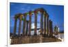 Roman Temple in foreground, Evora Cathdral in the background, Evora, UNESCO World Heritage Site, Po-Richard Maschmeyer-Framed Photographic Print